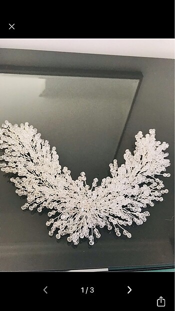 Diğer Kristal taşlı gelin tacı