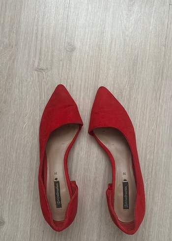 Kırmızı Süet Stiletto Kadın Ayakkabı