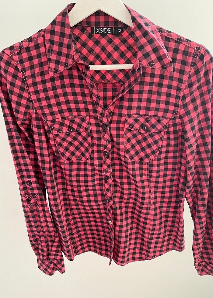 LCW Kareli Gömlek Kirmizi Siyah - Görsel 2