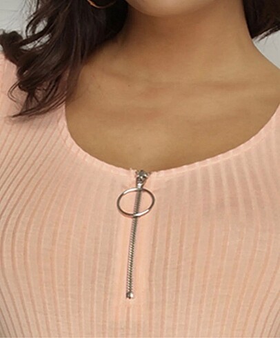 Pudra Bluz Kısa Kollu - Görsel 6