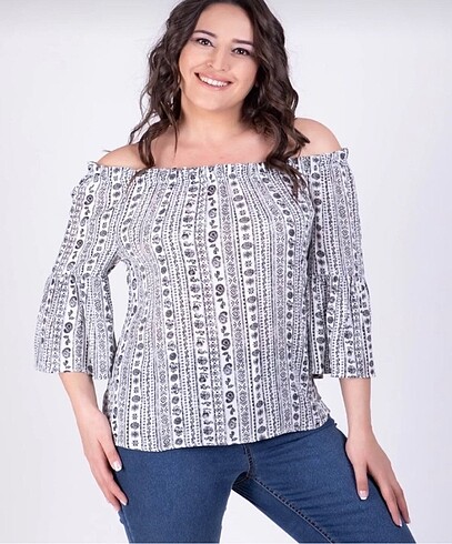 Pembe Yazlik Omzu Açık Bluz - Görsel 7