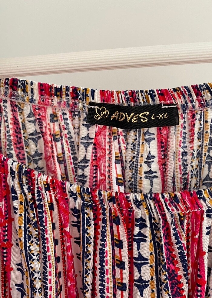 Pembe Yazlik Omzu Açık Bluz - Görsel 5