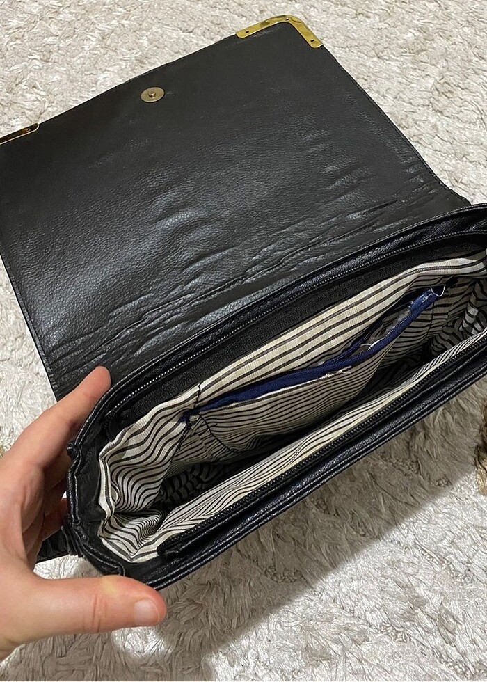 Askili Omuz Çantasi Siyah Renk - Görsel 5