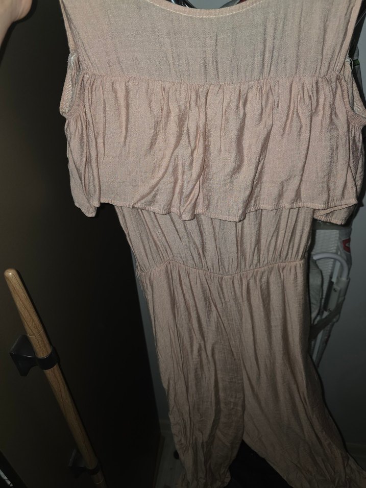 Bej Keten Midi Tulum - Görsel 2