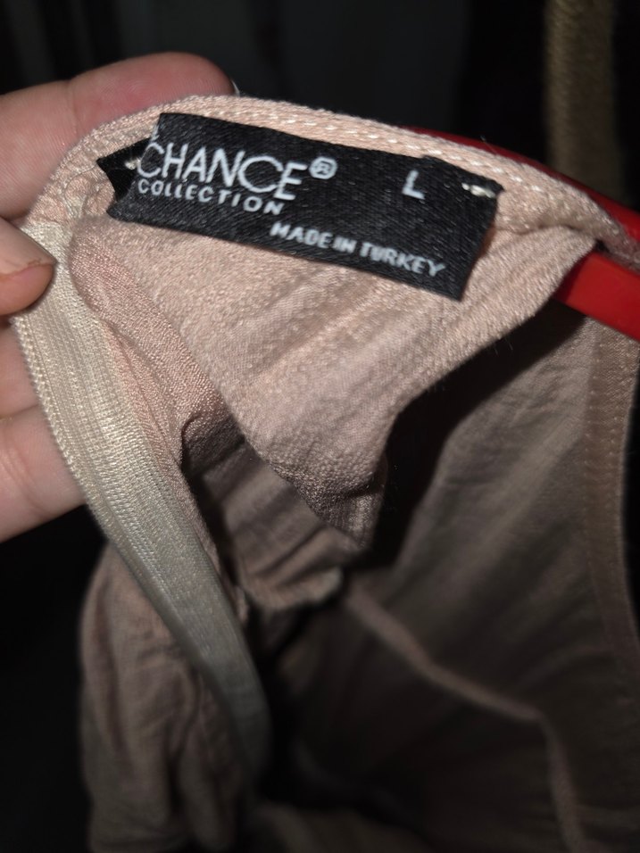 Bej Keten Midi Tulum - Görsel 4