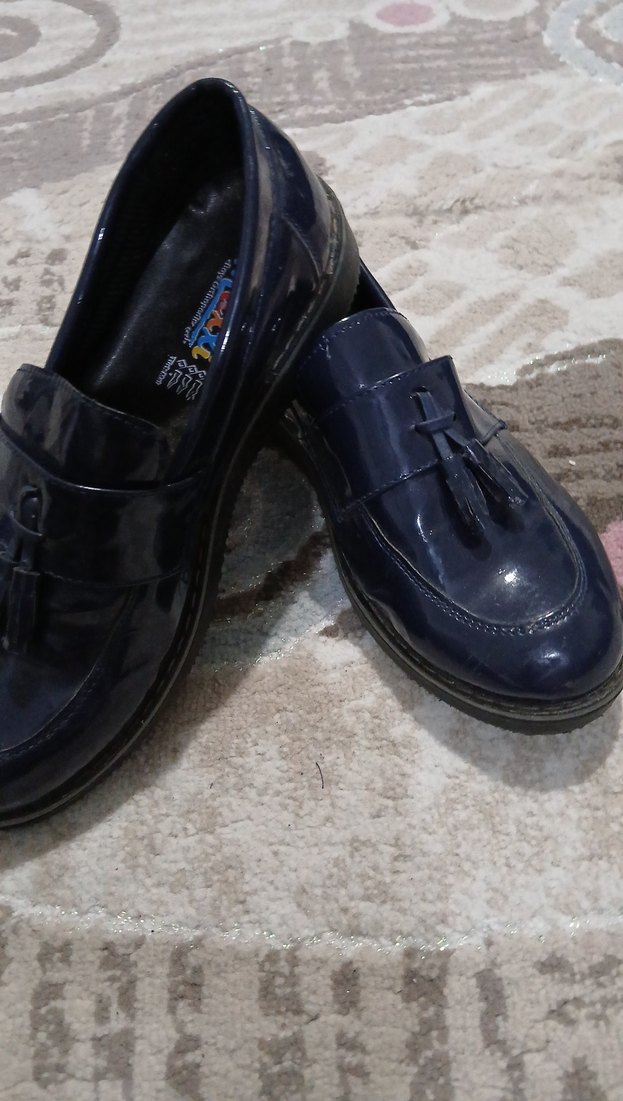 Erkek Çocuk Mavi Püsküllü  Ayakkabı - Görsel 4