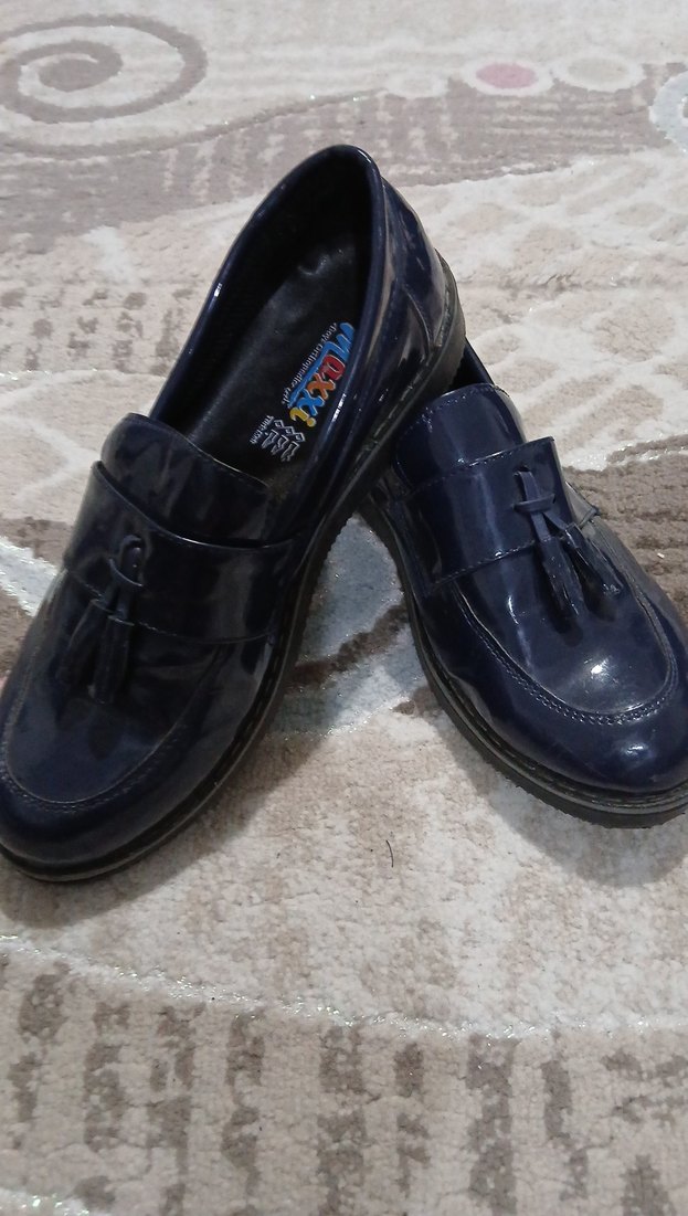 Erkek Çocuk Mavi Püsküllü  Ayakkabı - Görsel 5