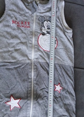 Gri Nakışlı Mickey Mouse Çocuk Uyku Tulumu - Görsel 2