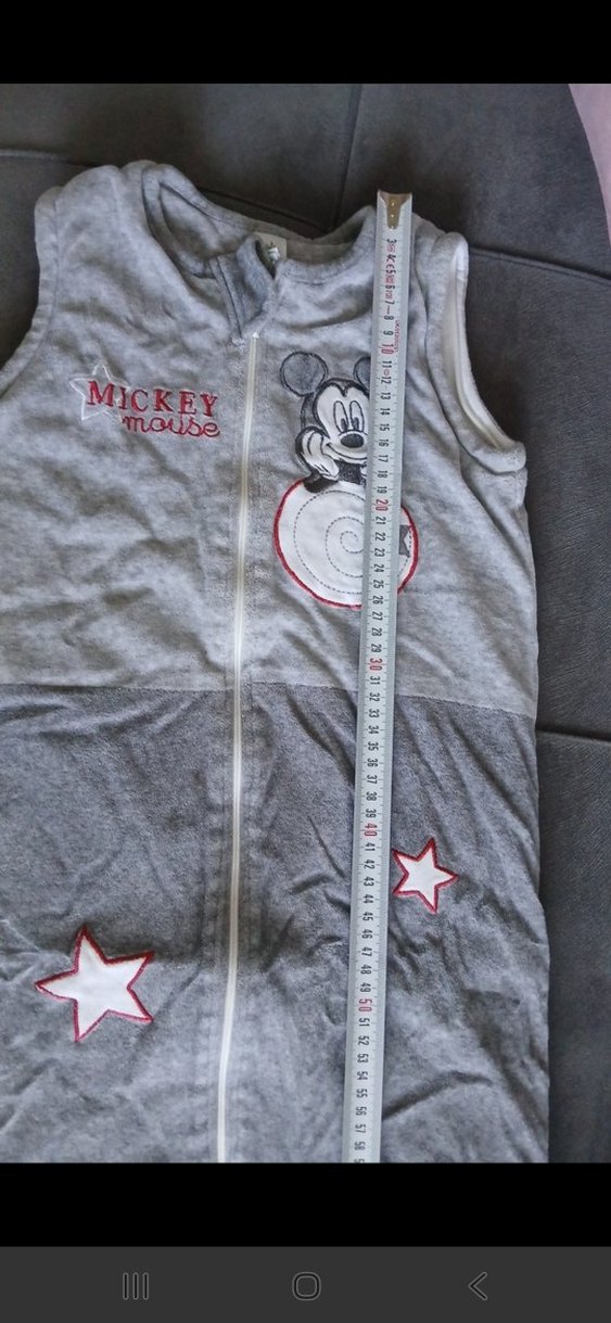 Gri Nakışlı Mickey Mouse Çocuk Uyku Tulumu - Görsel 2