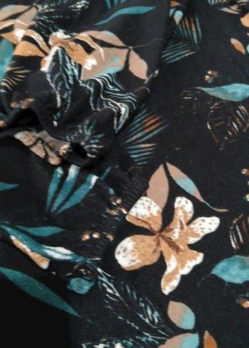 Çiçek Desenli Uzun Kadın Elbise - Görsel 7