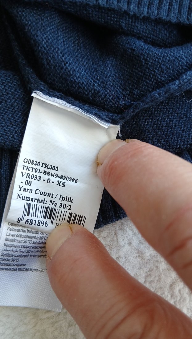 lacivert v yaka kadın triko kazak - Görsel 5