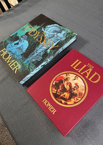 İlyada ve Odysseia Homeros İngilizce Klasik Cilt Kitap - Görsel 2