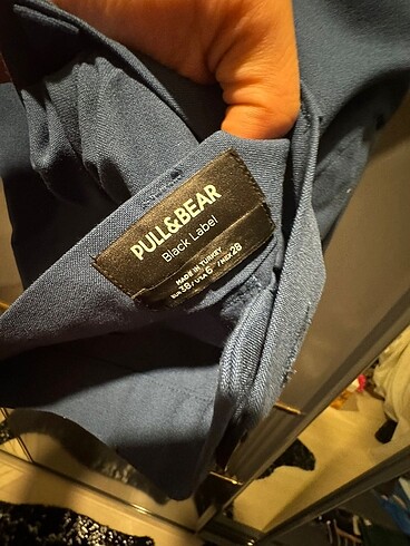 Mavi kumaş pantolon - Görsel 3