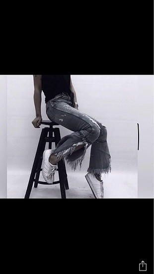 Zara paçaları püsküllü Pantolon