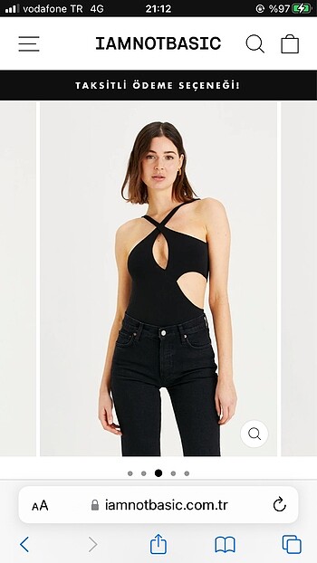 s Beden siyah Renk IAMNOTBASİC bodysuit