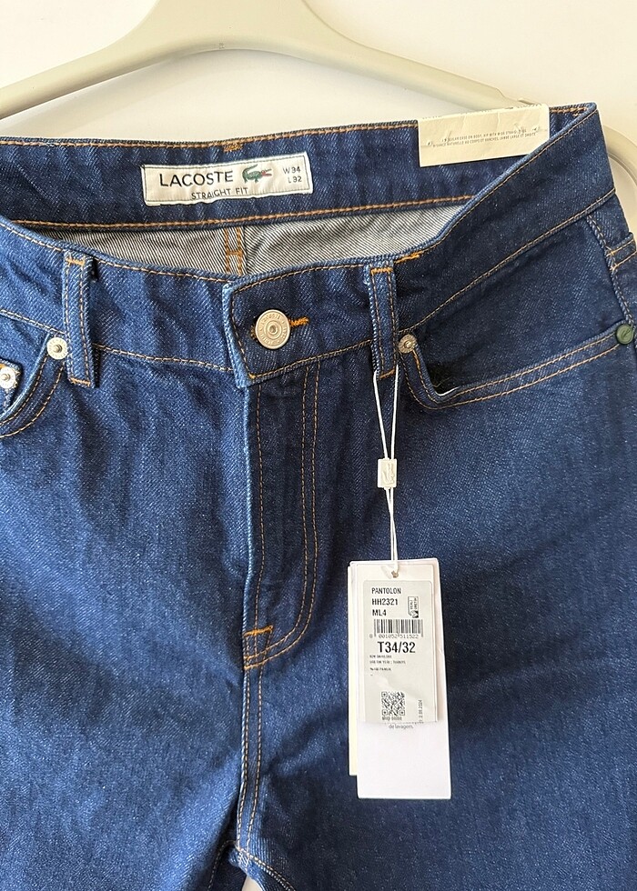 LACOSTE STRAICHT FİT 34/32 faturalı sıfır - Görsel 3