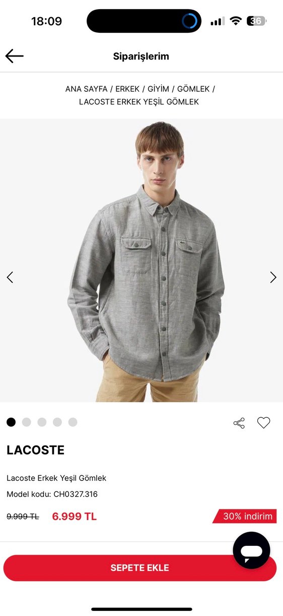 LACOSTE FATURALI 43 SIFIR - Görsel 2