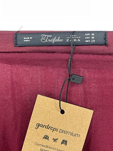 m Beden bordo Renk Zara Uzun Etek %70 İndirimli.