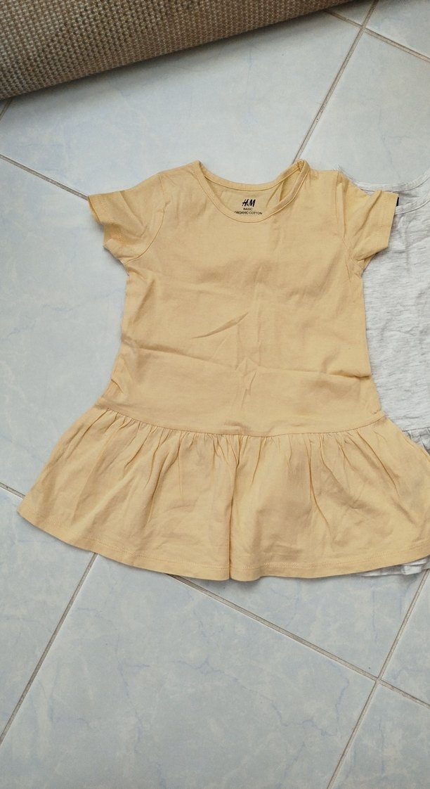 Kız Çocuk Fırfırlı Elbise 3'lü Set - Görsel 2