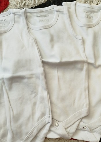 Beyaz Pamuklu Erkek Bebek Kolsuz Body - Görsel 2