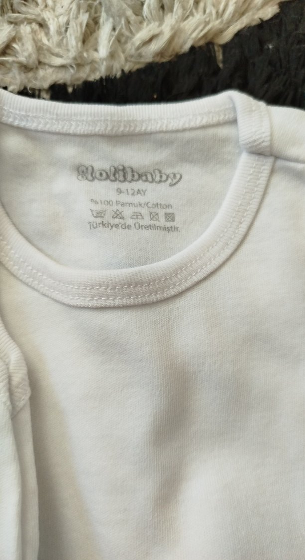 Beyaz Pamuklu Erkek Bebek Kolsuz Body - Görsel 3