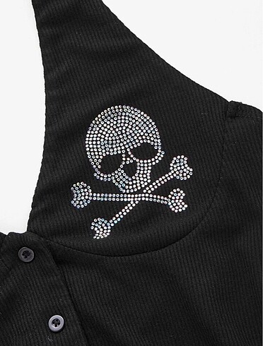 s Beden siyah Renk Gotik Crop