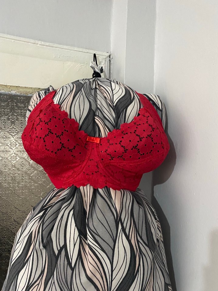 Kırmızı büyük beden Dantelli Sütyen - Görsel 2