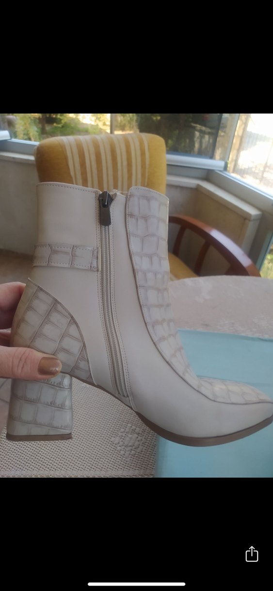 Blok Topuklu Kadın Bot - Görsel 5