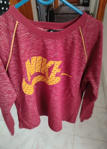 Nike Kirmizi Melanj U Yaka Sweatshirt