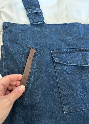 Kadın Kot Salopet Elbise - Görsel 3