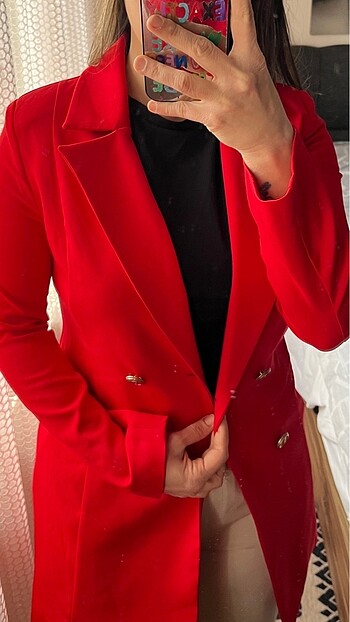36 Beden Yake marka uzun blazer ceket
