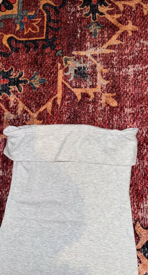 Gri Uzun Straplez Kadın Elbise - Görsel 2