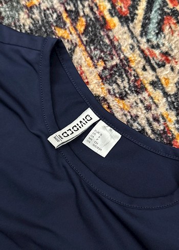 Lacivert Kadın Kısa Kollu Tişört - Görsel 3