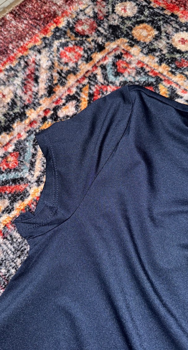 Lacivert Kadın Kısa Kollu Tişört - Görsel 4