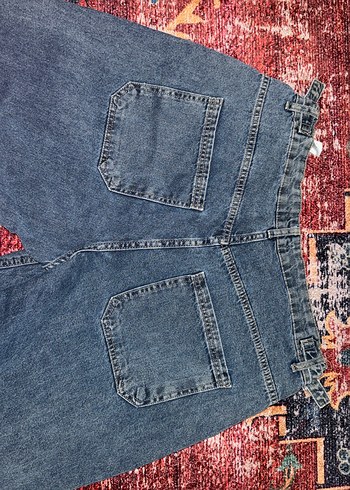 Bohem Mavi Geniş Kesim Kot Pantolon - Görsel 6