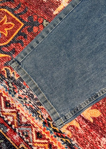 Bohem Mavi Geniş Kesim Kot Pantolon - Görsel 2