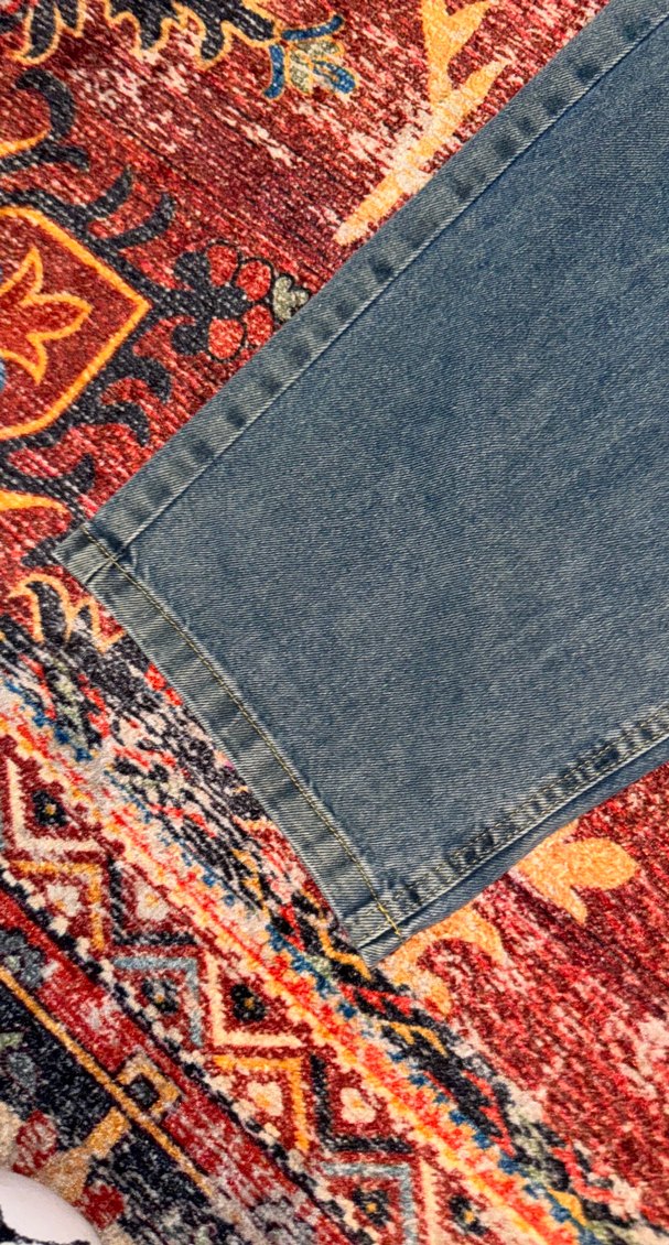 Bohem Mavi Geniş Kesim Kot Pantolon - Görsel 2