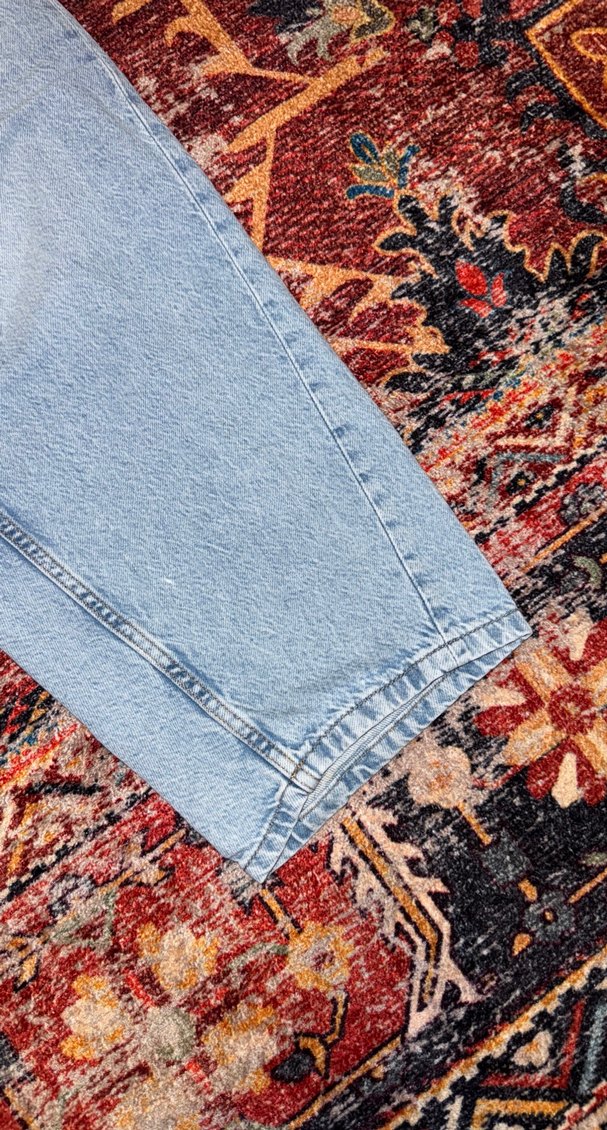 Bohem Gri Mavi Batik Desenli Kadın Kot Pantolon - Görsel 2