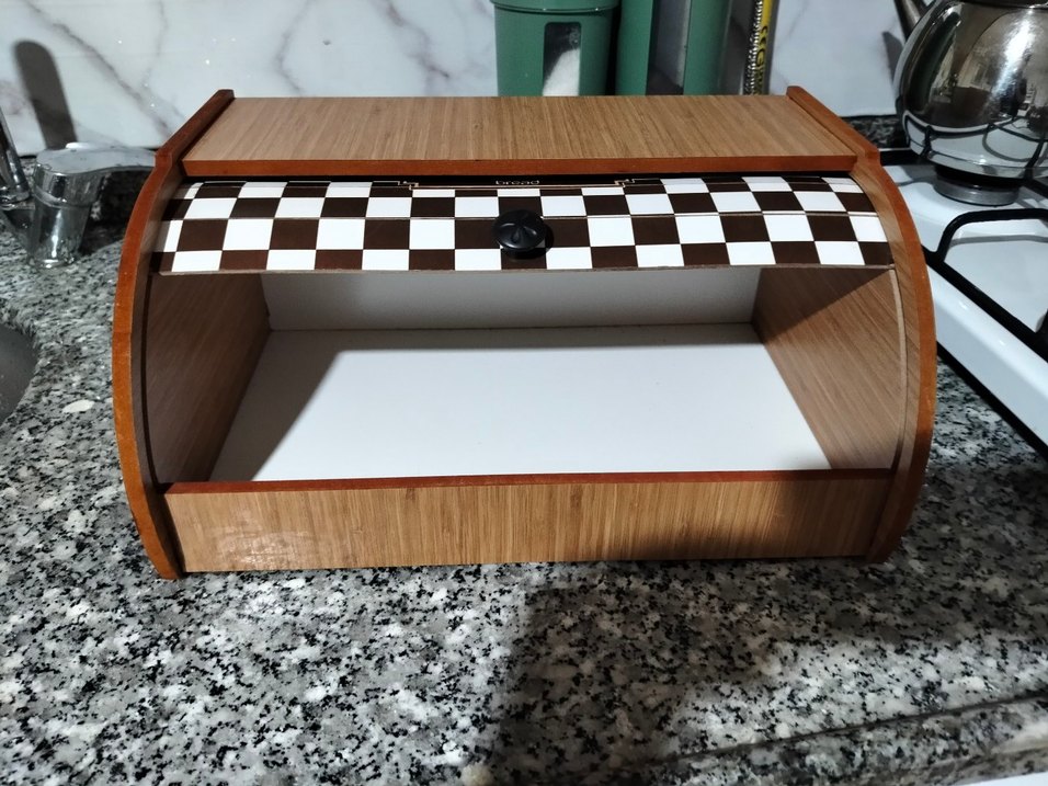 Beyaz Siyah Desenli Ekmeklik - Görsel 2