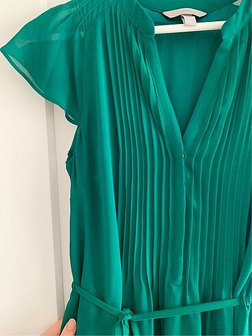 H&M Yeşil tül elbise