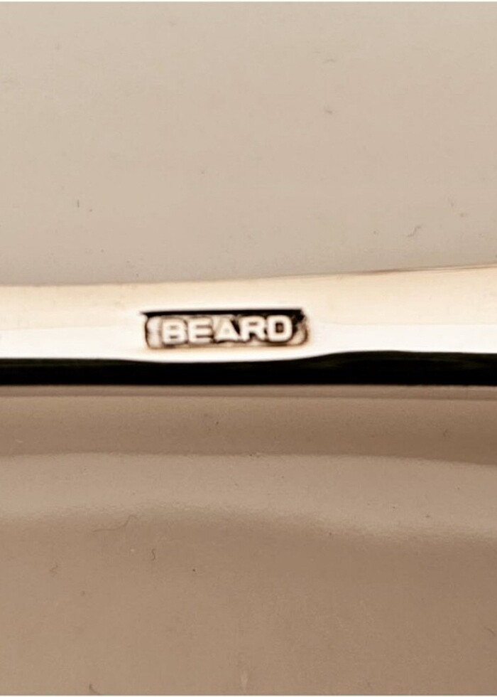 Vintage, Beard damgalı, gümüş kaplama, 
tatlı, dondurma kaşıklar - Görsel 2