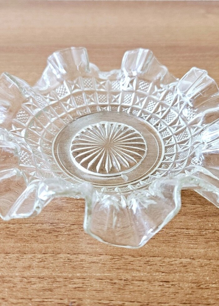 Vintage, Fransız üretimi, marullu, bardak altı tabağı. - Görsel 3