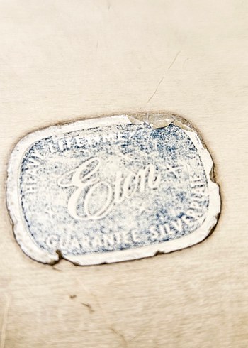 Gümüş kaplama, ETON etiketli, kayık, sunum, ekmek tabağı. - Görsel 5