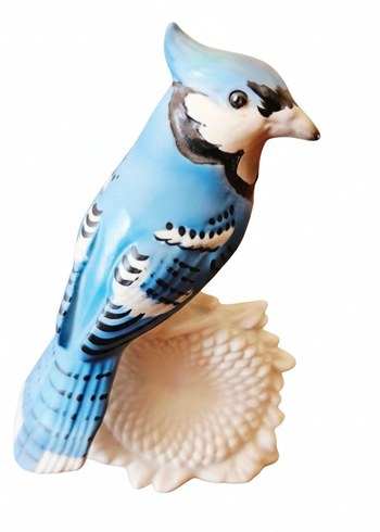Goebel, Batı Alman, porselen, Blue Jay Kuş biblo. - Görsel 2
