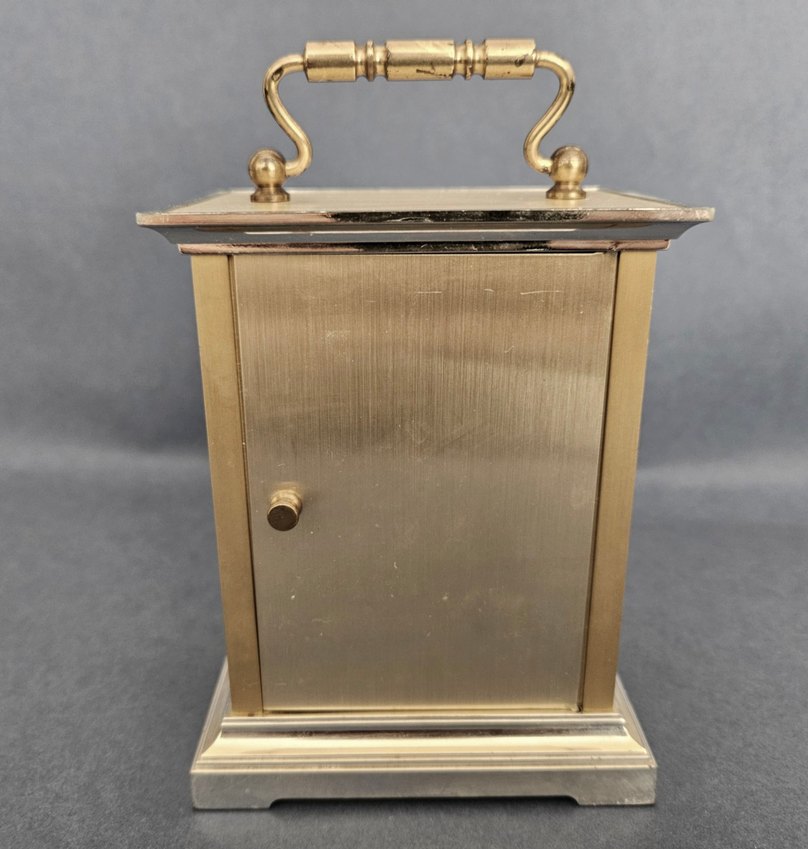 Alman, Kienzle, pirinç görünümlü, pilli masa saati. - Görsel 5