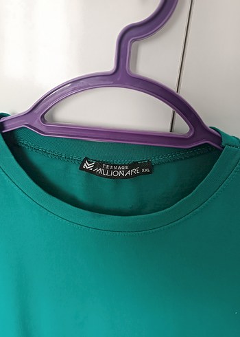 xxl Beden yeşil Renk Yeşil Basic Kadın Tişört
