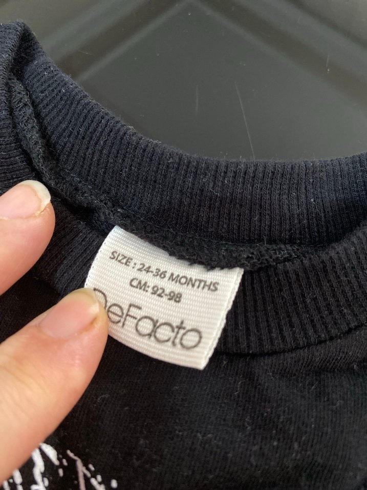 Erkek Çocuk Siyah Baskılı Sweatshirt - Görsel 3