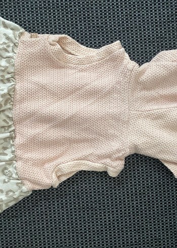 Kapüşonlu Pembe Kız Çocuk Triko Yelek - Görsel 2