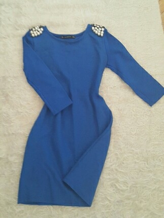 Zara Çivi mavi elbise