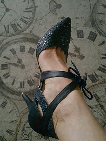 Lacivert krokodil stiletto